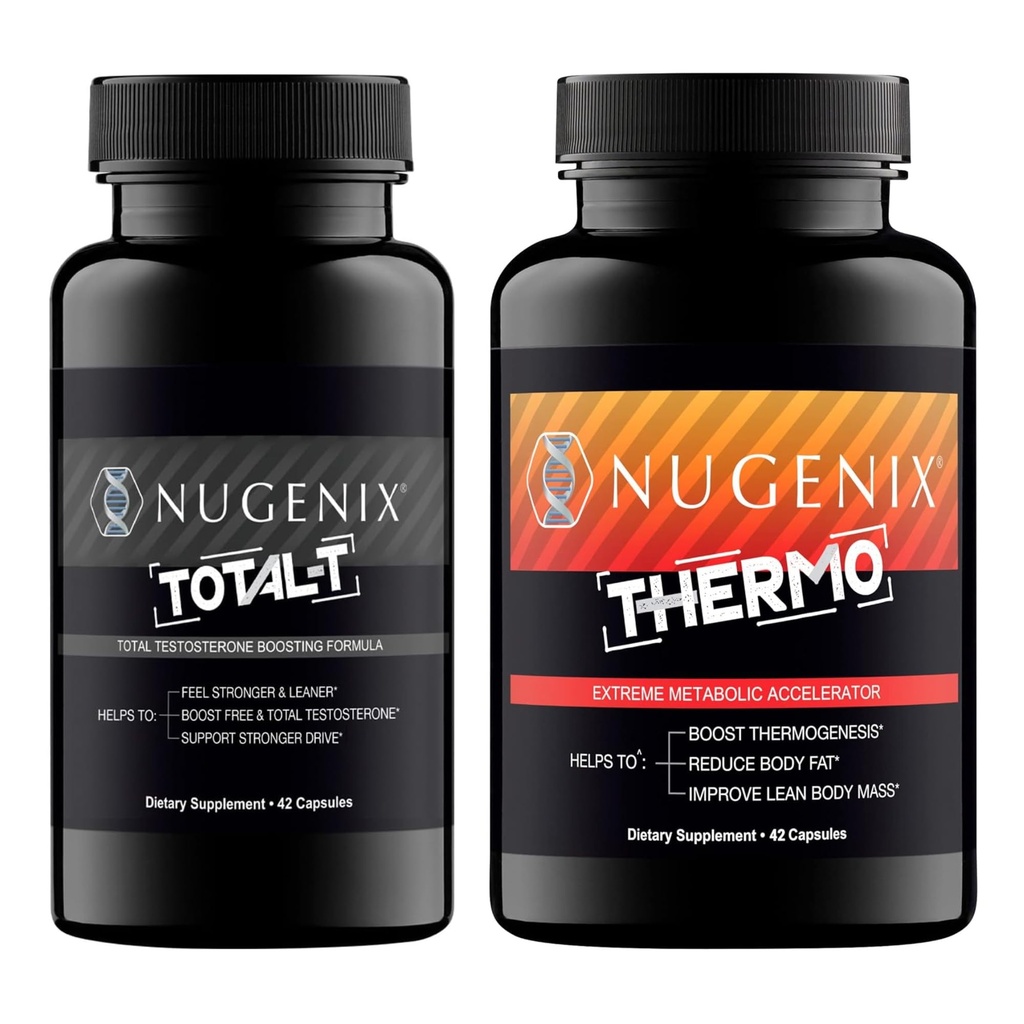 Nugenix Thermo Fat Burner og Total- T Testosteron supplement til mænd