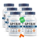GLP-1 XLR8 Supplement for vægttab, fordøjelse, obstipation, Bloating Relief med Akermansia 2.6 Millioner AFU Live Prebiotic Probiotic Postbiotic Gut Health + Berberine for kvinder Mænd 360 Kapsler