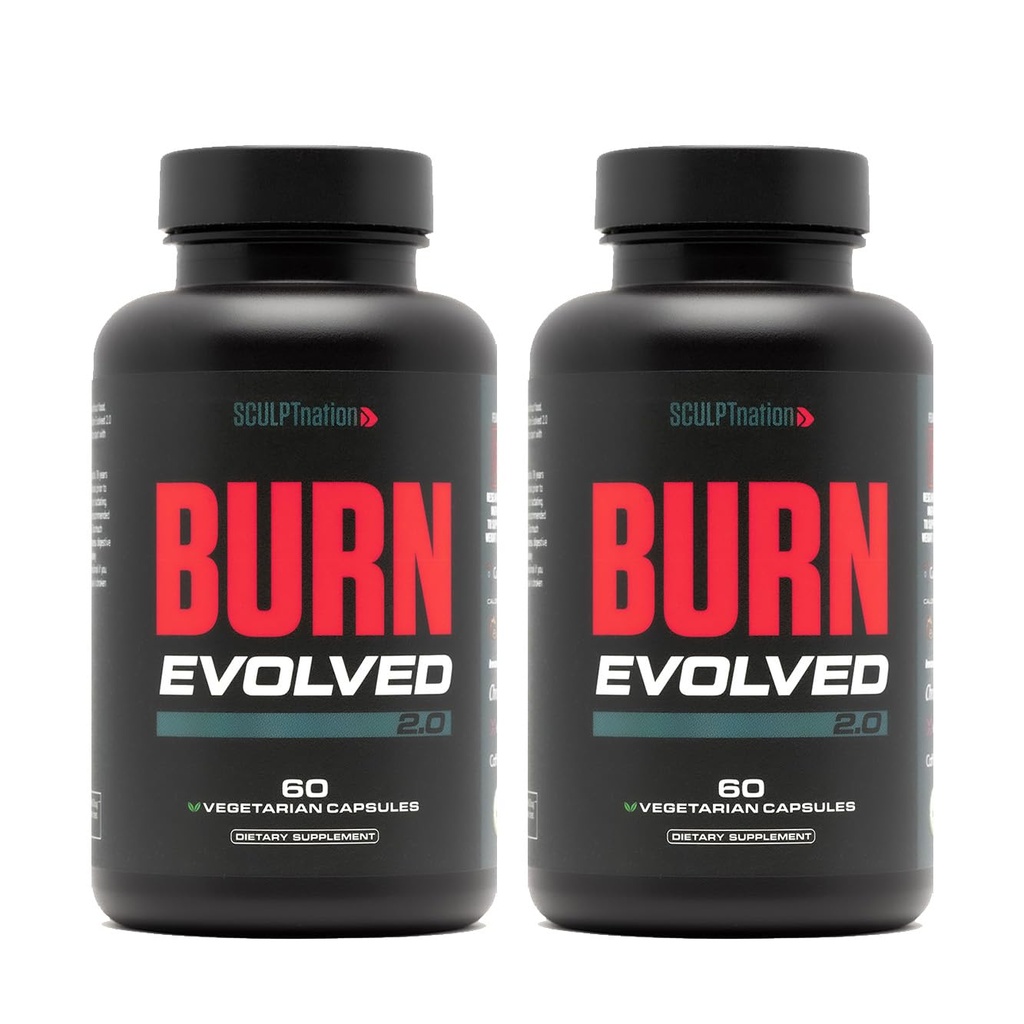 Sculpt Nation by V Shred Burn Day for Men - Metabolism Booster with Cayenne, Gymnema Leaf Extract, and Alpinia Galanga Root Powder - 2-Pack - 60 Capsules