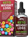 Keto vægttab Diet Drops, Natural Appetite Suppressant, Fat Burner for kvinder og mænd med Apple Cider, Green Coffee Bean Extract, Kanel, Cayenne Pepper Metabolisme Booster