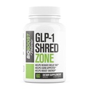 GLP-1 Shred Zone - Vægttab piller til kvinder & mænd + Appetite Suppressant Support - Understøtter sunde veje forbundet med GLP-1 aktivitet - Fat Burner supplement - 60 kapsler