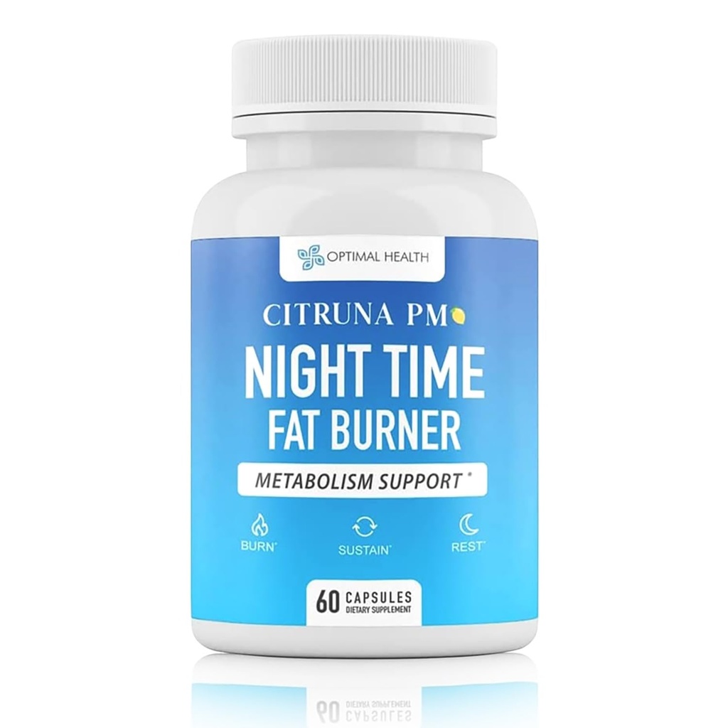PM Night Time Weight Loss Supplement for Mænd & Women- Natural Weight Loss Pills Infunderes med Ashwagandha, Lemon Balm, 5-HTP - Appetite Control Night Time Fat Loss Pills - 60 kapsler