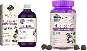 Have of Life Organics Plant- Based Elderberry Immunsyrup 6.59 fl oz & Traditional Medicinals Hals Coat Organic Pectin Throat Drops, Lemon Ginger Echinacea, Lindes Sore Throats, 16ct.