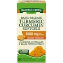 Nature's Truth Rapid Release Turmeric Curcumin Softgels, 1600mg - 60 Liquid Softgels Each (Value Pack of 2)