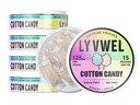 LyvWel 125mg koffein Energy Pouches - Clean Energy with Guarana for Focus & Stamina - 5-Pack (75 Total Pouches) (5 Pack, Cotton Candy)