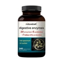 NatureBell fordøjelsesenzymer - 240 kapsler - Gut & fordøjelsessygdomme Support * - med 20 enzymer, 5 Prebiotika & 10- Strand Probiotisk Blend