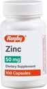 Rugby Zink 50 mg, 100 Count Capsules