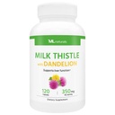 ML Naturals Milk Thistle & Dandelion Extract – 250mg Milk Thistle, 100mg Dandelion Root (Per Serving) 120 Capsules