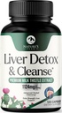 Liver Cleanse Detox & Repair - Milk Thistle Supplement for Digestion & Immune Health - Ginger Root, Choline & Dandelion Root - Herbal Liver Support with Silymarin, Beetroot & Artichoke - 120 Capsules