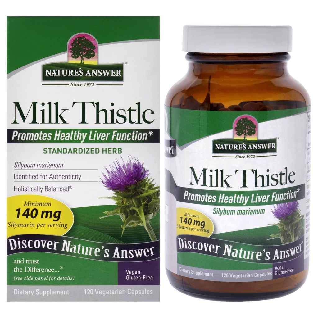 Nature's Answer Milk Thistle Seed Vegetarian Capsules, 120-Count