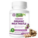 Milk Thistle Liver Cleanse Detox & Repair Support Organic Supplement, 12000 Mg 120 Day 30X Seed Extract with Silymarin, MD Super Ultra Herbal Kidney Lung Renew Aid Health Formula Pills, 120 Capsules