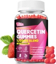 Quercetin Gummies 1200mg - Quercetin med C-vitamin og zink, bromelain, Elderberry, D3- vitamin - Quercetin kosttilskud til børn og voksne Immunitet & Allergy Support