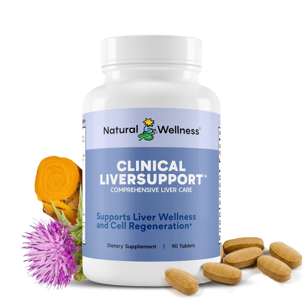 Natural Wellness Clinical Liver Support – Physician-Formulated Milk Thistle & Curcumin Blend for Detox, Repair & Healthy Liver Function – 12 Powerful Ingredients, Maximum Absorption