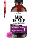 Milk Thistle Liquid Drops – All Natural Milk Thistle Extract with Silymarin – High Absorption – Non-GMO, Gluten-Free – 2 oz