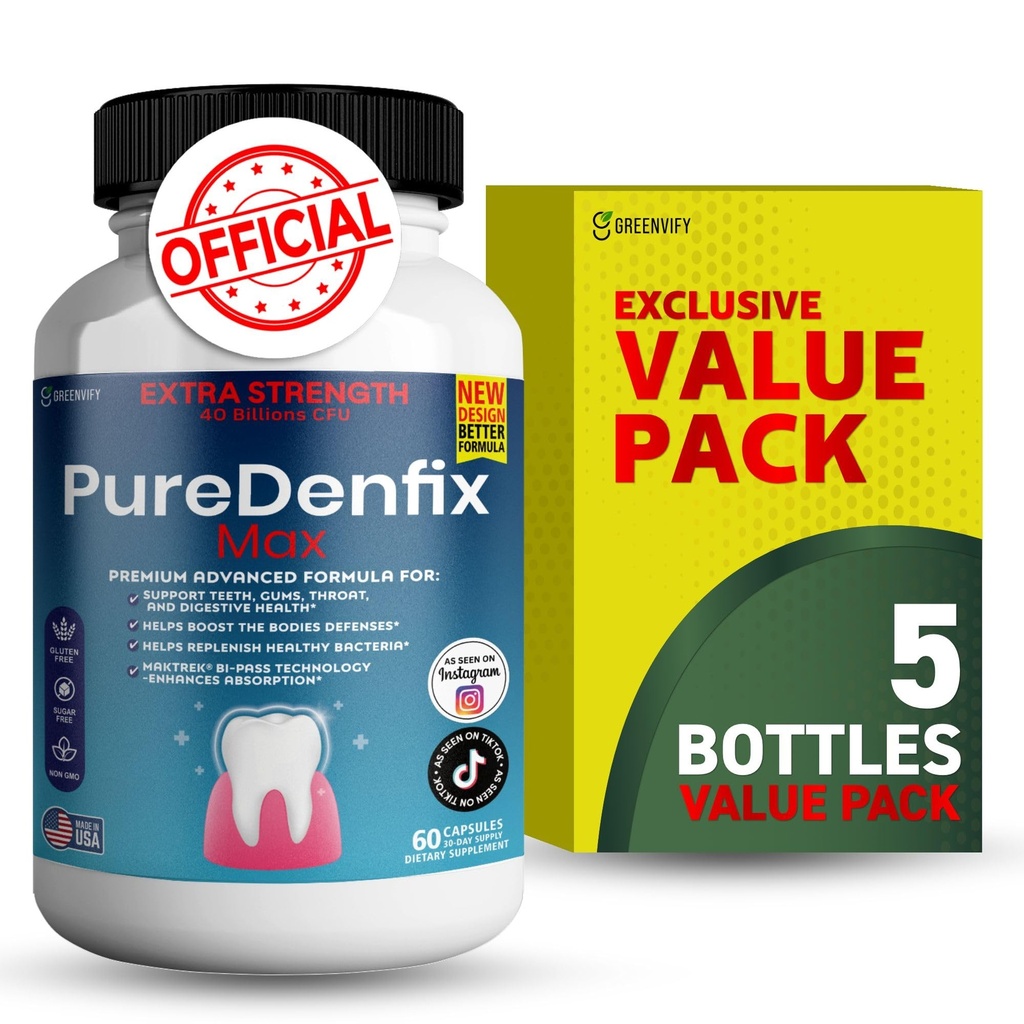 – Extra Strength Probiotic Supplement with 40 Billion CFU – Supports Teeth, Gums, Ear, Nose, Throat & Digestive Health – 60 Capsules (5)