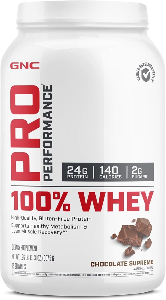 GNC Pro Performance 100% Whey - Chokolade Supreme (25 Servere)