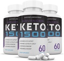 (3 Pack) Avanceret Keto 1500 Keto piller 1275MG Ny & forbedret formel Indeholder Apple Cider Vinciferine Extra Virgin Olivenolie Powder Green Tea Leaf 180 kapsler