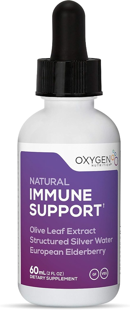 Triguard Plus Koncentrat C124; Kolloid Sølv Væske, Sambucus Elderberry Extract & Olive Leaf Extract, 3- in-1 Liquid immunforsvar C124; Kraftfuld immunsystem Booster C124; Great Taste - 2oz / 60ml