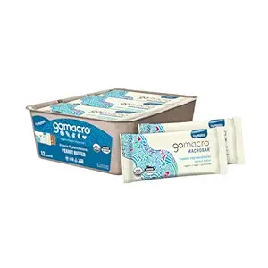 GoMacro MacroBar Organic Vegan Protein Bars - Peanut Butter (2.3 Ounce Bars, 12 Greve)