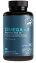 Omega-3 Supreme 1400 mg Wild Alaskan Fish Oil | Enteric Coated, Burpless | MSC Certified High EPA DHA, Improved Absorption & Heavy Metal Tested (3 Mo Supply,180 Softgels)