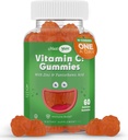 Maxi- Health Vitamin C Gummies med zink - Maxi- Health Vitamin C med zink til børn og voksne - Respiratorisk support og immunbooster - Ingen konserveringsmidler og kunstige smagsstoffer - 60 Fruit Shaped Gummies