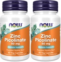 NU Kosttilskud, Zink Picolinate 50 mg, understøtter enzymer funktioner *, immunforsvar *, 60 Veg kapsler (pakke med 2)