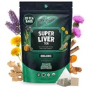SuperBonsai Organic Liver Detox Tea – Dandelion Root & Milk Thistle Herbal Tea for Liver Support, Digestive Detox & Cleanse – Turmeric, Ginger & Nettle Botanical Blend – 20 Organic Tea Bags