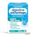 Digestive Advantage Daily Probiotic Capsules for Digestive Health & Gut Health, Probiotics for Men and Women (96 Count Box) - Digestible Enzymes