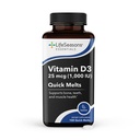 LifeSeasons Essentials Vitamin D3 Quick Melts – 25 mcg (1,000 IU) Cholecalciferol – Bone, Teeth & Muscle Support – Fast-Dissolving Lemon Tablets – Vegetarian & Gluten-Free – 100 Quick Melts