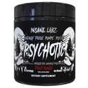 Insane Labz Psychotic Black Edition Mid Stimulant Pre Workout Powder, Energy Focus Pumps, Loaded with Creatine Beta Alanine Taurine Fueled by AMPiberry, 35 Servings (Fruit Punch)