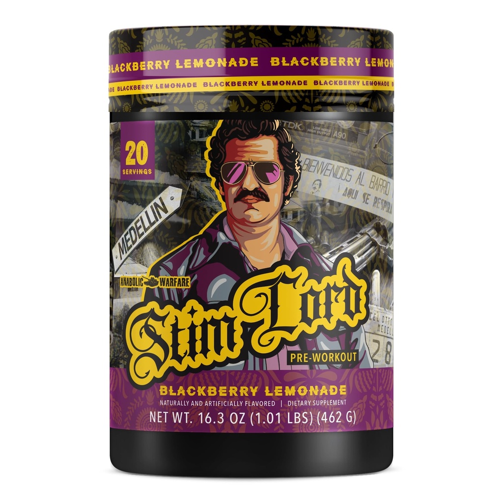 Anabolic Warfare Stim Lord, Pre-Workout (BlackBerry Lemonade - 20 Servings)