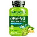 NATURELO Burpless Omega 3 Fish Oil Supplement - 1100mg Triglyceride Omega-3, EPA + DHA, for Heart, Eye, Brain, Joint Health - 180 Softgels, 6 Months Supply