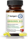 Ubiquinol CoQ10 50 mg, flydende fyldte organiske kapsler, højabsorptionskoenzym Q10 Koenzym, antioxidant til hjerte- og energiproduktion, 30 Tæl