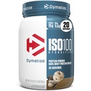 Dymatisere ISO100 Whey Protein Powder Isolere, Cookies & Cream, 25g protein, 5,5g BCAA, mindre end 120 Cal., Gluten Free, 1g fedt, 1g sukker, 2g Carb (20 Servere)