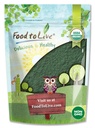 Food to Live Organic Spirulina Powder, 4 Pounds - Non- GMO, Kosher, Raw Blue- Green Algae, Vegan Superfood, Bulk, Non- bestrålet, Pure Vegan Green Protein, Rig i vitaminer og mineraler, Great for drikkevarer