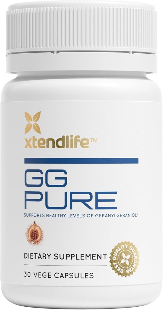 Xtenenlife GG Pure for Statin Brugere, CoQ10 Support, Ben, muskel, og hjerte sundhed - 150mg Geranylgeraniol fra Annatto Frø - 30 dages forsyning