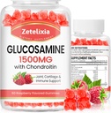 2 Pack Glucosamine Chondroitin Gummies, Glucosamine Chondroitin med MSM, Elderberry, Gurkemeje - Fælles supporttillæg til voksne, mænd og kvinder, 120 Greve