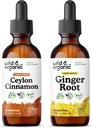 Wild & Organic Ceylon Cinnamon Tinktur 2 fl oz & Ingefær Root Tinktur 2 fl oz