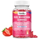 Magnesium Gummier for børn - Magnesium Citrate + Vitamin B6 & D3 - Great Tasting Kids Magnesium Rum Gummier for nerve ben og muskel sundhed for børn Wellness, Vegansk Jordbær Flavor 60 Greve