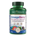 Renhed Produkter OmegaBerry Fish Oil med vitamin D3 og Organic Acai - 1250mg koncentreret Molekulært Destilleret Ultra Pure Omega-3 Fish Oil, 500mg DHA + 650mg EPA - 60 Soft Gels - 30 dages forsyning fra