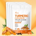 10-in-1 Turmeric Supplement Softgels, 95% Curcumin for 1000mg, Made Mct Oil, 60-Day Supply with Black Pepper, Ginger, Propolis Powder, Black Seed Oil, Saw Palmetto Oil, Zinc, Vitamin D3, E, More 4 Bag