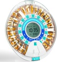 Windtrace Automatic Pill Dispenser til ældre, Electronic Monthly Pill Organizer med Alarm & Light, 28 dages Smart Lock Medication Dispenser, Timet Pill Dispenser Maskine til receptioner og vitaminer