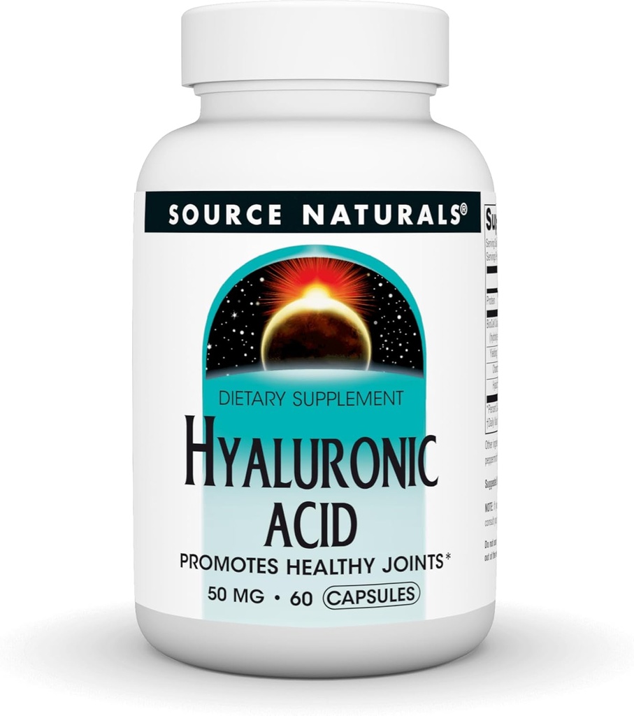 Source Naturals Hyaluronsyre, fremmer sunde joints *, 50mg - 30 kapsler