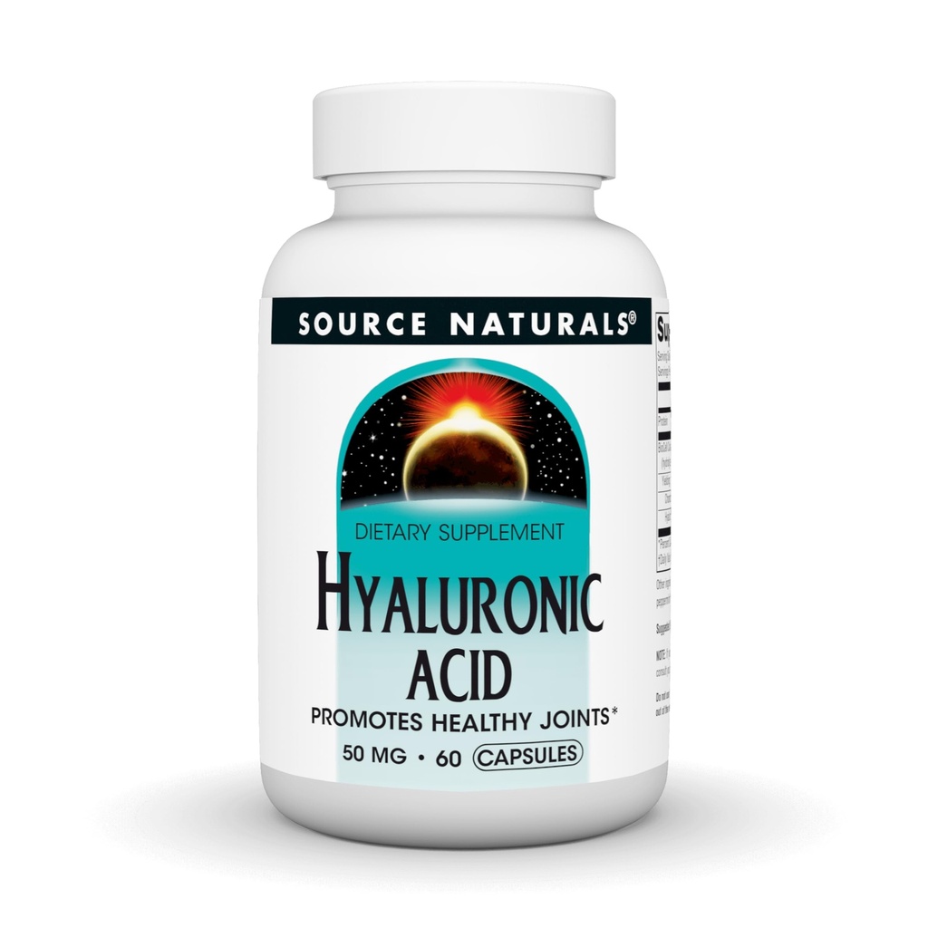 Source Naturals Hyaluronsyre, fremmer sunde joints *, 50mg - 30 kapsler