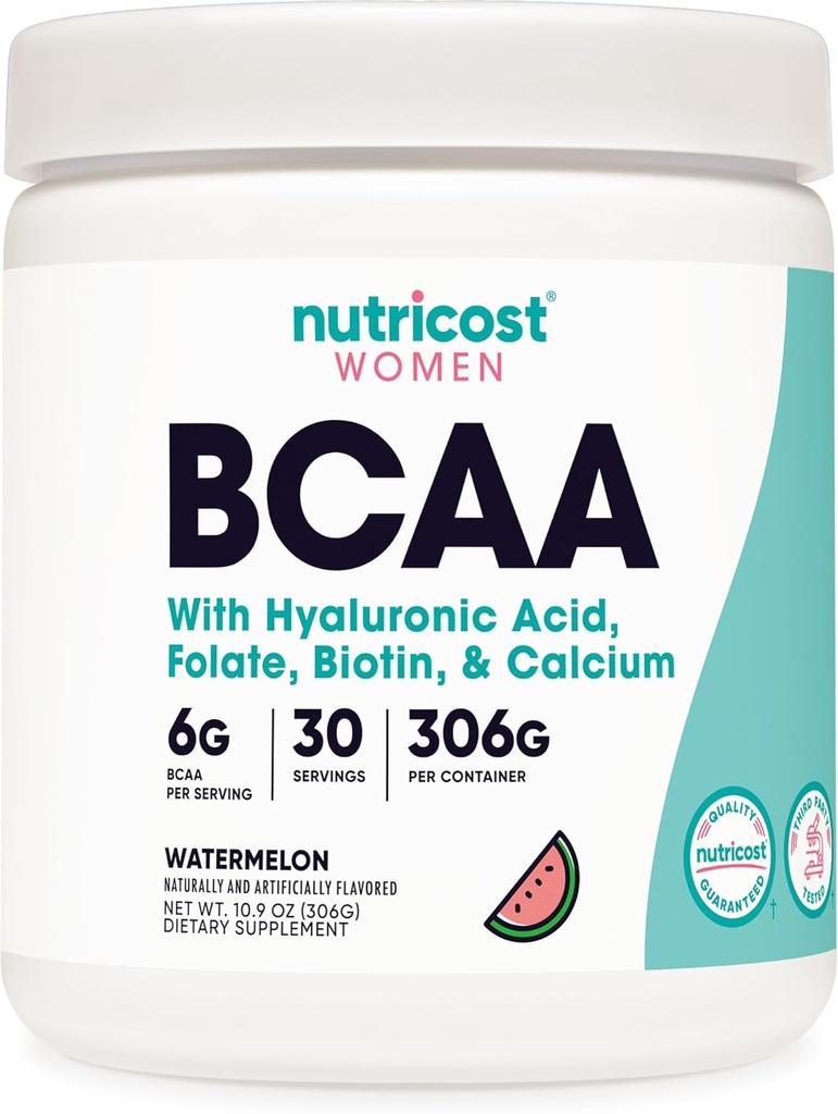 Nutricost BCAA for kvinder (Watermelon, 30 Servering) - Formuleret specifikt for kvinder - ikke-GMO og Gluten- fri