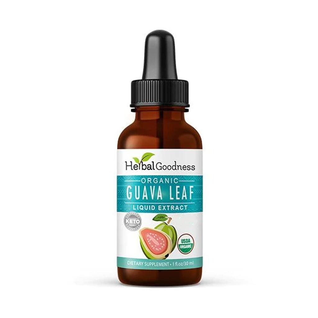 Guava Leaf Extract - Økologiske Guava blade - Hojas de Guayaba for Sundhed & Wellness, immunforsvar, hår, hud og negle Supplement: 124; Non- GMO 'er