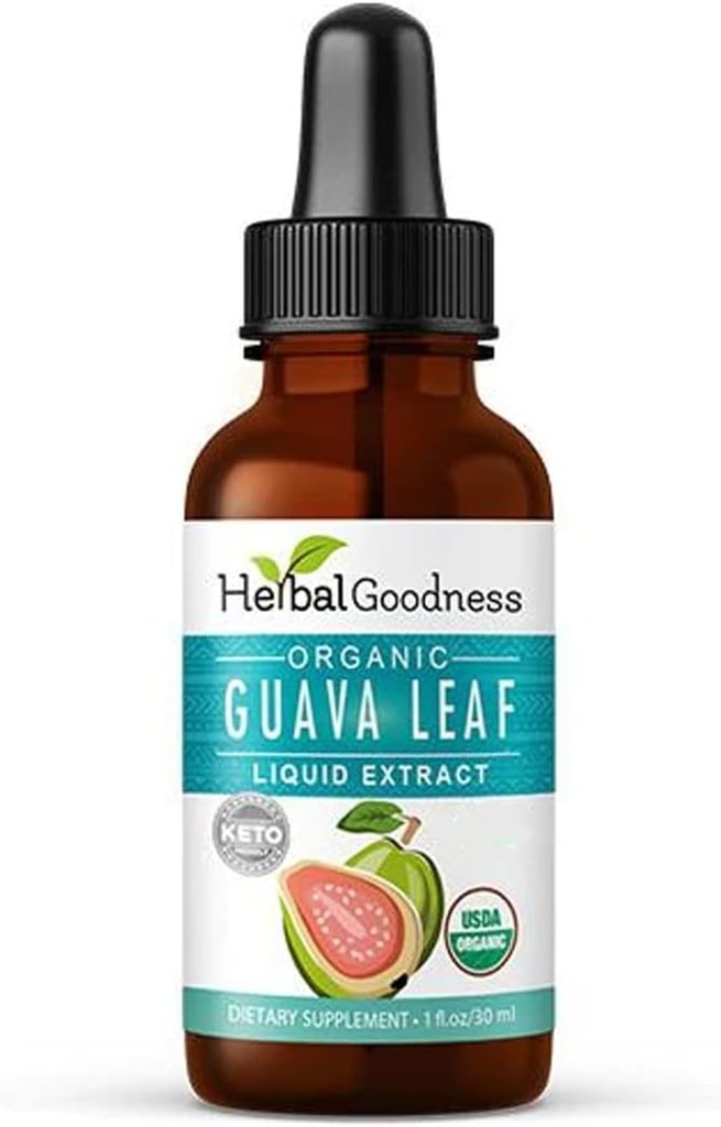 Guava Leaf Extract - Økologiske Guava blade - Hojas de Guayaba for Sundhed & Wellness, immunforsvar, hår, hud og negle Supplement: 124; Non- GMO 'er