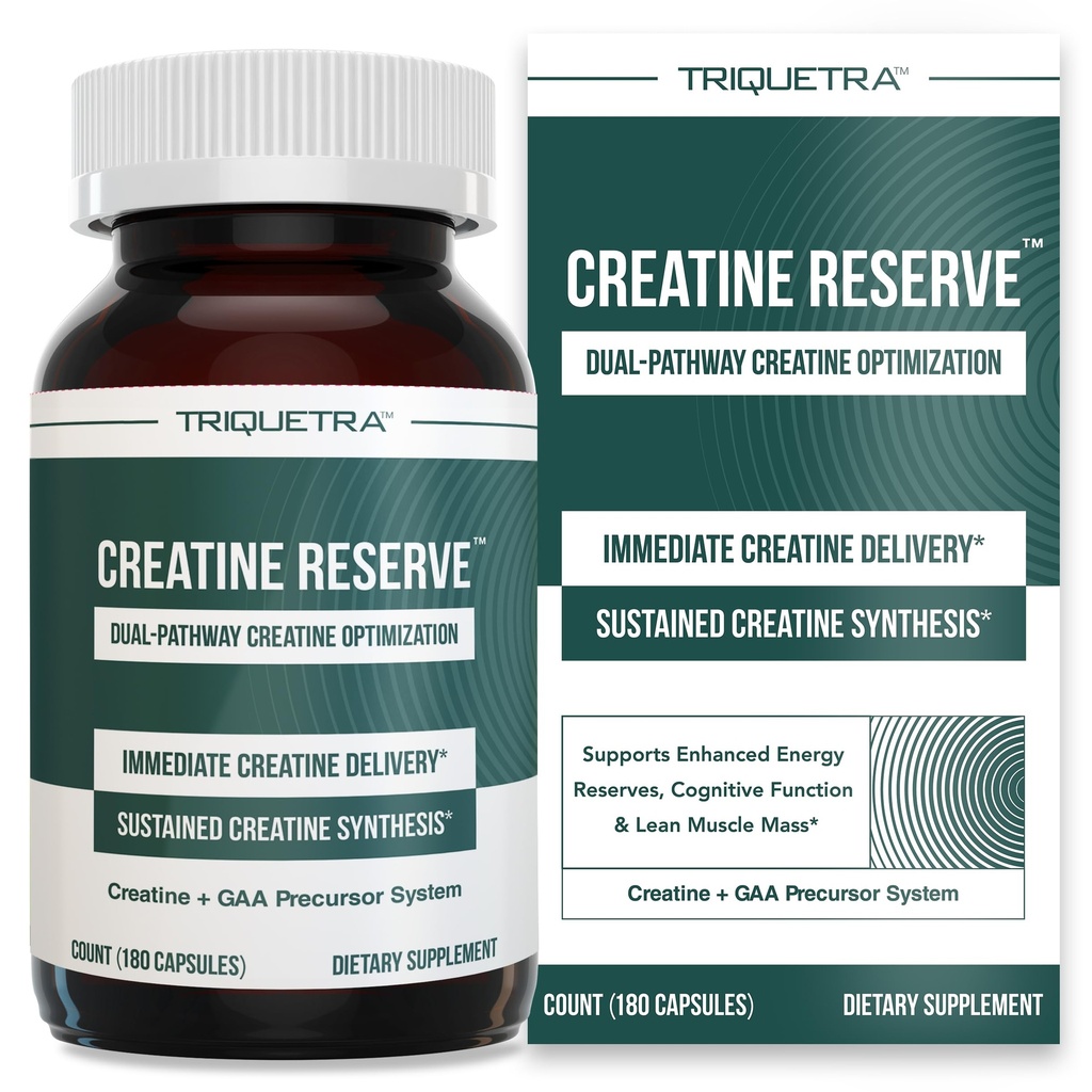 Creatine Reserve™ - Creatine Monohydrate Plus GAA for Mind, Muscle & Energy Support - Dual Pathway Delivery Creatine Supplement for Women & Men - Active B Vitamins & Taurine, Non-GMO (1 month supply)